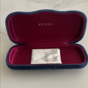 Gucci | Blue Velvet Case with Red Interior